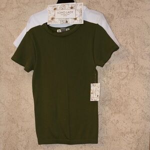 Soho Lady Ribbed Seamless Tops 2 Pack